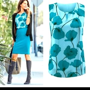 CAbi 3268 Poppy Floral Blouse Medium NWT